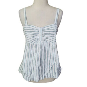 𝅺marc Jacobs Tank Top White Blue Stripe 6